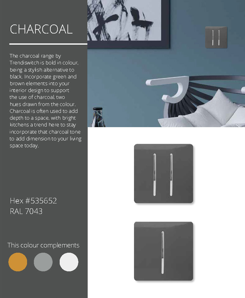 Charcoal Spare Plate Wiring Accessories Trendi Decorative Screwless